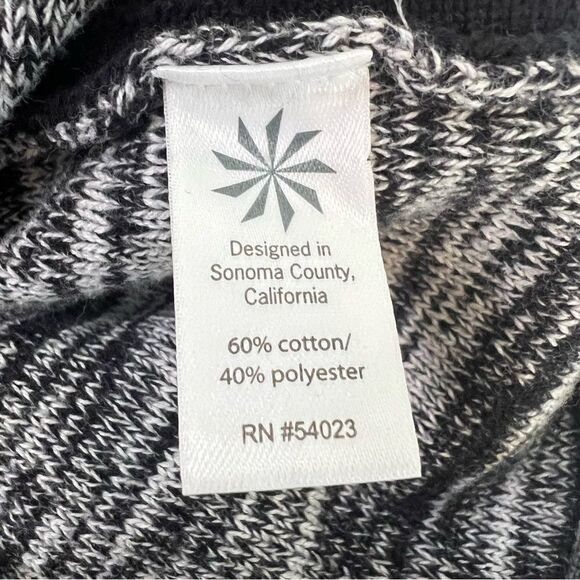 Athleta Retreat Marled Knit Sweater Dress Black Gray Size Small Cozy Couture - Picture 5 of 12